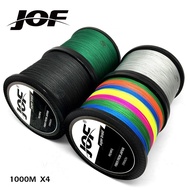 Jof 1000mm PE braided fishing line 4 strands for saltwater 10 12 18 28 35 40 50 60 80 lbs fishing li