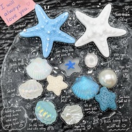[Flat charms cannot be attached to sandals] Set of 10 sea vibe charms to decorate bags, phone cases,