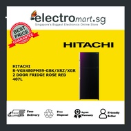 HITACHI R-VGX480PMS9-GBK/XRZ/XGR 2 DOOR FRIDGE ROSE RED 407L