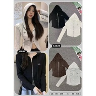 Alo zipper hoodie/jacket t-shirt alo/ t-shirt double zipper t-shirt