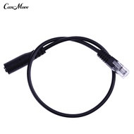 30cm 35mm Smartphone Headset to 4P4C RJ9 Telephone Converter Adapter Cable
