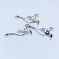 Denni Glass Based Pearl Brooch