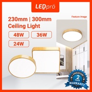 LED PRO LED Ceiling Light Tri-tone 230/300MM 48W/36W/24W Ceiling light with Wood Frame/Nordic Minima