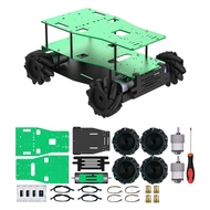 Yahboom Robot Aluminum Alloy Car Chassis with 80mm Mecanum Wheel 6DOF Robotic Arm for Raspberry Pi A