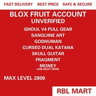 Ghoul V4 Full Gear + Sanguine Art + Godhuman + Cdk + Skull Guitar Blox Fruit Account Pc Game