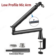 Adjustable 360° Rotation Low-profile Arm Microphone Stand with Cable Managment/Desk Mount, Suspensio