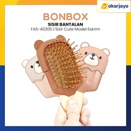 BONBOX FA5-40305 Anti-Tangle Hair Comb Cushion Hair Brush Comb Ice Cream Shape