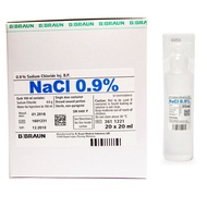 B. Braun 0.9% Sodium Chloride Inj. B.P, 20mlx 20 (1 box)
