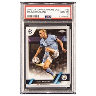 PSA 10 2022-23 TOPPS CHROME UEFA CLUB COMPETITIONS | BASE #99 ERLING HAALAND CARD BIRTHDAY PRESENT G