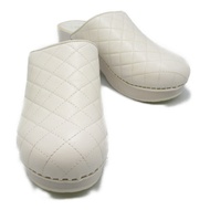 香奈兒 Sabo 鞋涼鞋皮革白色二手女款菱形圖案尺寸 39 CC Coco