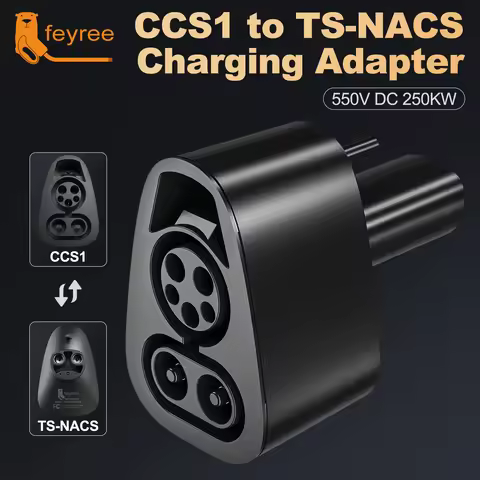 feyree CCS1 to TS-NACS Adapter for Tesla Model 3,Y, S and X - NACS Owners Only - Fast Charge NACS wi