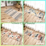 Carpet 150 x 60 Cm Scandinavian Ethnic motif Knitted Tassel Carpet