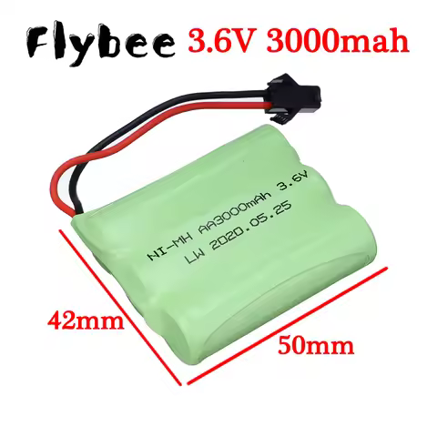1/2/3/5Pcs 3.6V 3000mAh Rechargeable Battery For Rc toys Cars Tanks Robots Boats Guns Ni-MH/NiMH AA 