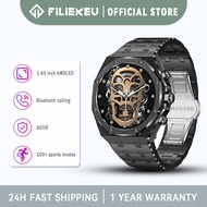 FILIEKEU Smart Watch For Men Bluetooth Call 100+Sport Modes Watches Voice Assistant Waterproof Stainless Steel SmartWatch For Man