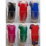 MBS  Plus Size Bust 48 Inch Sleepwear Night Dress Short Sleeve Batik Indonesia Printed Batik Floral