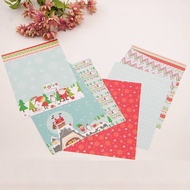 Christmas Series Pattern Scrapbooking Decor Papers Greeting Card Making Material DIY Photo Album Background Paper Craft Papers