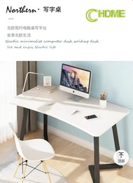 CHOME:[100cm x 50cm] Simple Home & Living Designer Office Table With Black Steel Frame&Computer Tabl