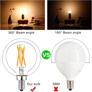 LiteHistory Dimmable g16.5 led Bulb e12 g16 1/2 led Candelabra Bulb 40w led Edison Bulb 2700K 400lm 