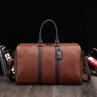 Retro Men Gym Bags Leather Weekender Bags Large Capacity Travel Bags Fashion Man Duffel Bags