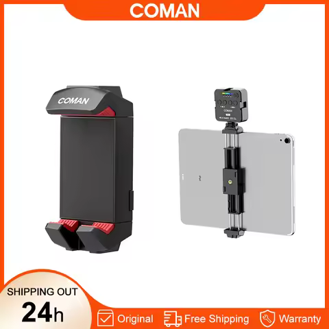 COMAN EX370 Universal Tablet Tripod Mount Stand Phone Holder With Cold Shoe For iPhone iPad Samsung 