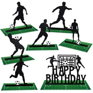Kidatao 13 Pcs Soccer Party Table Decorations Soccer Table Centerpieces Paper Soccer Player Silhouet