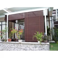 Preferred Wooden Blinds Outdoor '(W) x '(H) (Walnut), Bidai Kayu, Meranti Wood