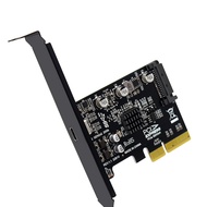 USB PCIE Card Type C PCI-Express 4X to USB 3.2 Gen 2X2 (20Gbps) ASM3242 Chipset for Windows 8/10/Lin