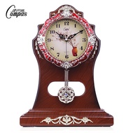 Compas clocks vintage antique clocks when mute European ornaments fashion watches living room bedr