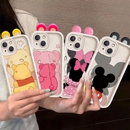 3D Ears Winnie Pooh Bear Case Cover For Google Pixel 8A 7A 9 Pro XL 7 8 PRO 7Pro Pixel7A Phone Case 
