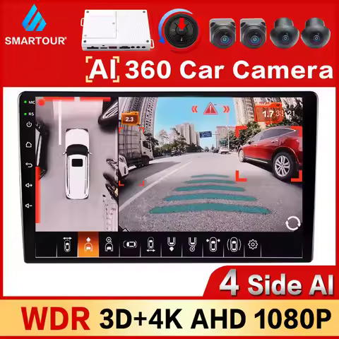 Smartour 4K Ultra AHD 1080P 360 Deg WDR 3D Surround Aerial View AI Intelligent Object Recognition Re
