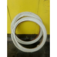 20" old white bmx bicycle tires, shan shui china brand, nos