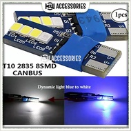 1X T10 W5W C10W 194 8smd 2835 Dome Festoon Blue green pink red to White T10 Car Dynamic Canbus Led s