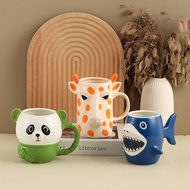 Ceramic Animal Mug Ceramic Panda Mug Giraffe Mug Three-Dimensional 3D Mug Hand-Painted Ceramic Mug