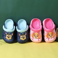 paw patrol slippers Barking team boy hole shoes two-color cartoon summer children s slippers bag with beach shoes baby foot sandals
