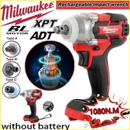 2021 Milwaukee 1200W 18v Cordless LXT 1/2 Drive Brushless Impact Wrench Brushless Motor Cordless Electric Wrench Power Tool Torque Rechargeable Impact Wrench Not Contain Batteries, 3 Types of Heads
