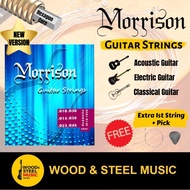 Morrison Exel Series Guitar Strings Set / Tali Gitar (Acoustic / Electric / Classical) New Version