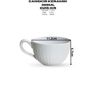300ML Ceramic Cup (1PCS) White By Indo Ceramic Coffee Cup Quality Tea Cup /CU15-KR