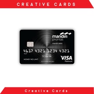 Stiker Sticker Kartu Atm Skin Card - FAKE PRIORITAS (AMERICAN EXPRESS BCA MANDIRI BRI BLACK CARD) Ed