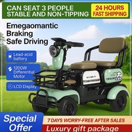 NEW Ebike Electric Scooter 4 Wheels Tricycle Adults Four Wheel Electric Scooter Elderly Basikal Elek