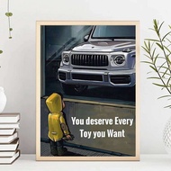 Rastar | 1PC Luxury Super Cars Motivational Quote Dreams Inspiring Poster Self-adhesive Art Waterpro