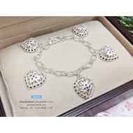 99.9% Silver Bracelet Sukhothai Work Enamel Heart Enamel: SK0039 92.5% Necklace Shop: O&OJewelry