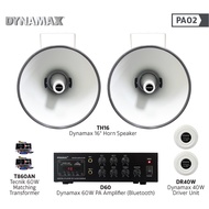 PA System For Surau/ Masjid Package DYNAMAX D60 60W PA Amplifier, 16" Horn Speaker, 40W Driver Unit