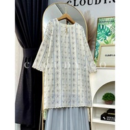 CLOUDYCO Hauya Eyelet Premium Baju Kurung + Pleated Skirt
