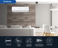 Haier 1HP R32 Aircond Air Conditioner HSU-09LTC19 Air Cond 1.0HP with Turbo Cool Function Replace Ol
