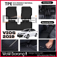 DSTWEI TPE Car Mat Car Carpet Karpet Kerete TPE compatible for TOYOTA VIOS 2019-2022 Carmat