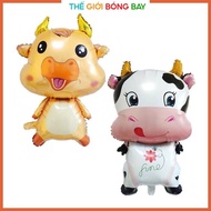 (Large Size 75cm) Golden buffalo balloons, dairy cow balloons for birthday decoration