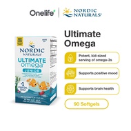 Nordic Naturals Ultimate Omega Junior 680mg Omega 3 (EPA and DHA) 90 Mini Softgels (Ages 6-12) - For