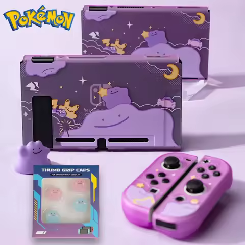 Pokemon Ditto Case for Nintendo Switch OLED NS Protective Cover Anime Switch Card Holder Thumb Cap f