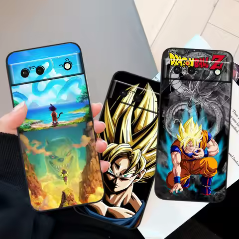 Fashion D-Dragon Ball Goku For Google Pixel 9 8 7A 7 6A 6 5A 5 4 4A XL 5G Black Silicon Shockproof S