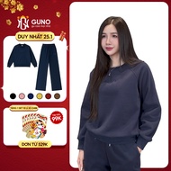GUNO High Quality Super Warm Women's Velvet Fur-Lined Clothing Set with Embroidered Logo and Hacked 